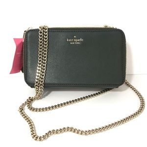 Kate Spade Double Chain Zip Crossbody Shoulder Bag